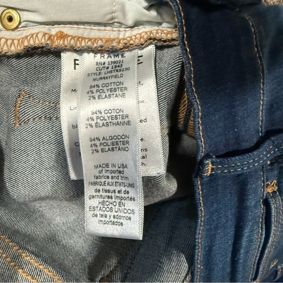 NWOT Frame Denim Le High Skinny Stagger Raw Hem Jeans Cropped Medium Wash 27 - Picture 9 of 10